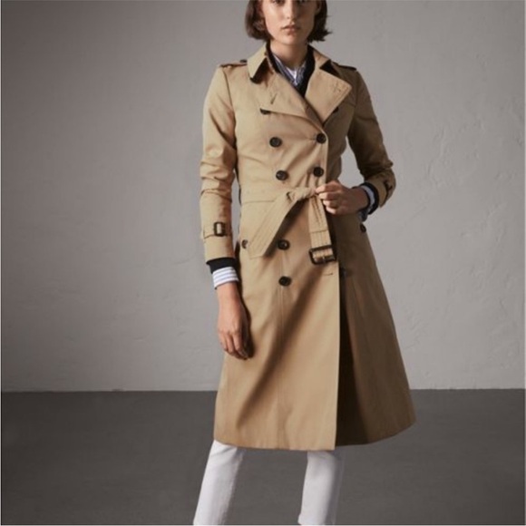 BURBERRY Kensington Long Trench Coat Jacket 2